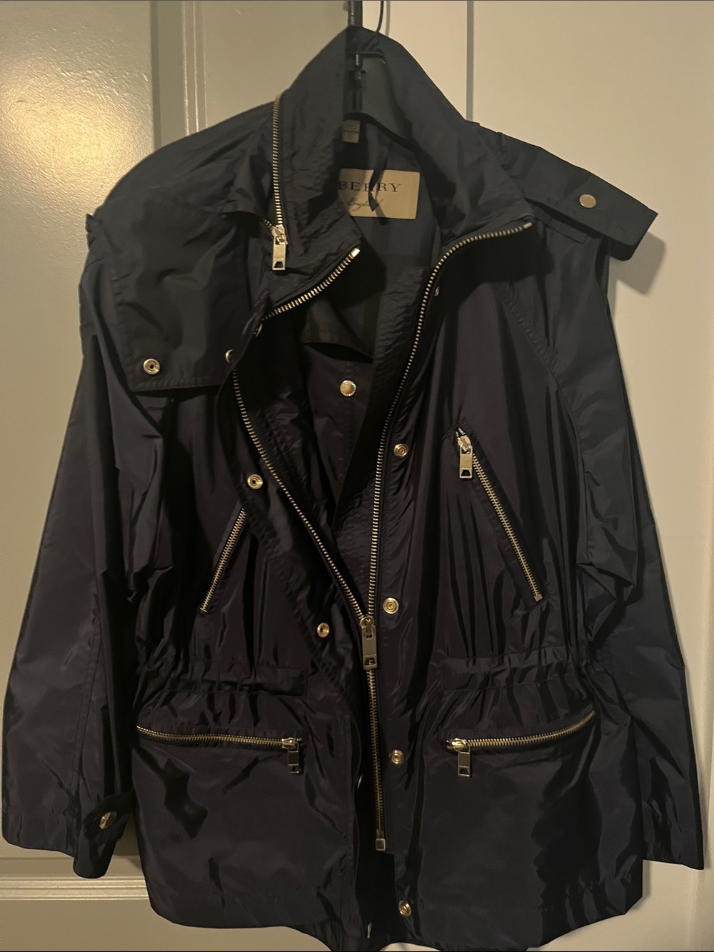 Burberry Navy Utility Zip-Front Women’s Jacket